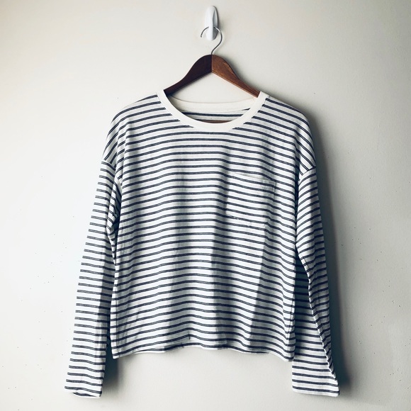 Everlane Tops - Everlane Cropped Boxy Striped Tee (S)